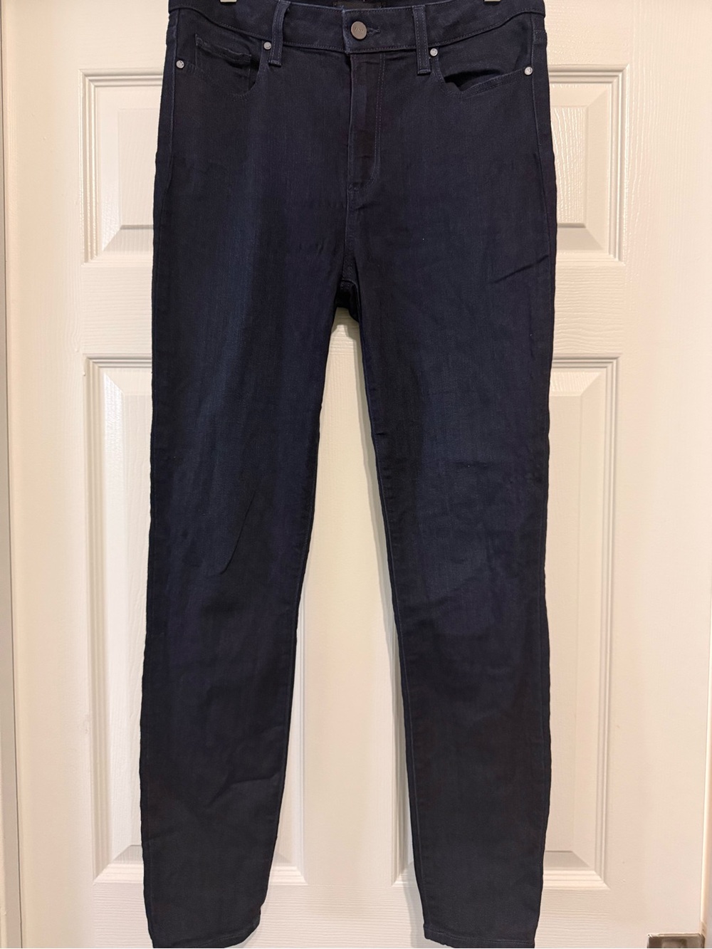 PAIGE Slim Straight Jeans in Deep Indigo